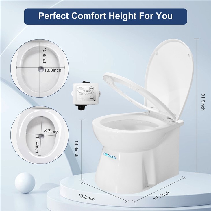 China 12v Manual Marine Toilet For RV